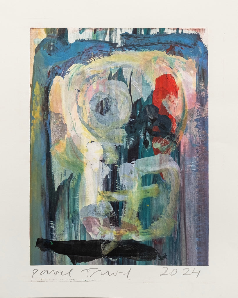 Pavel Šmíd – sítotiskový monotyp – náhled tisku