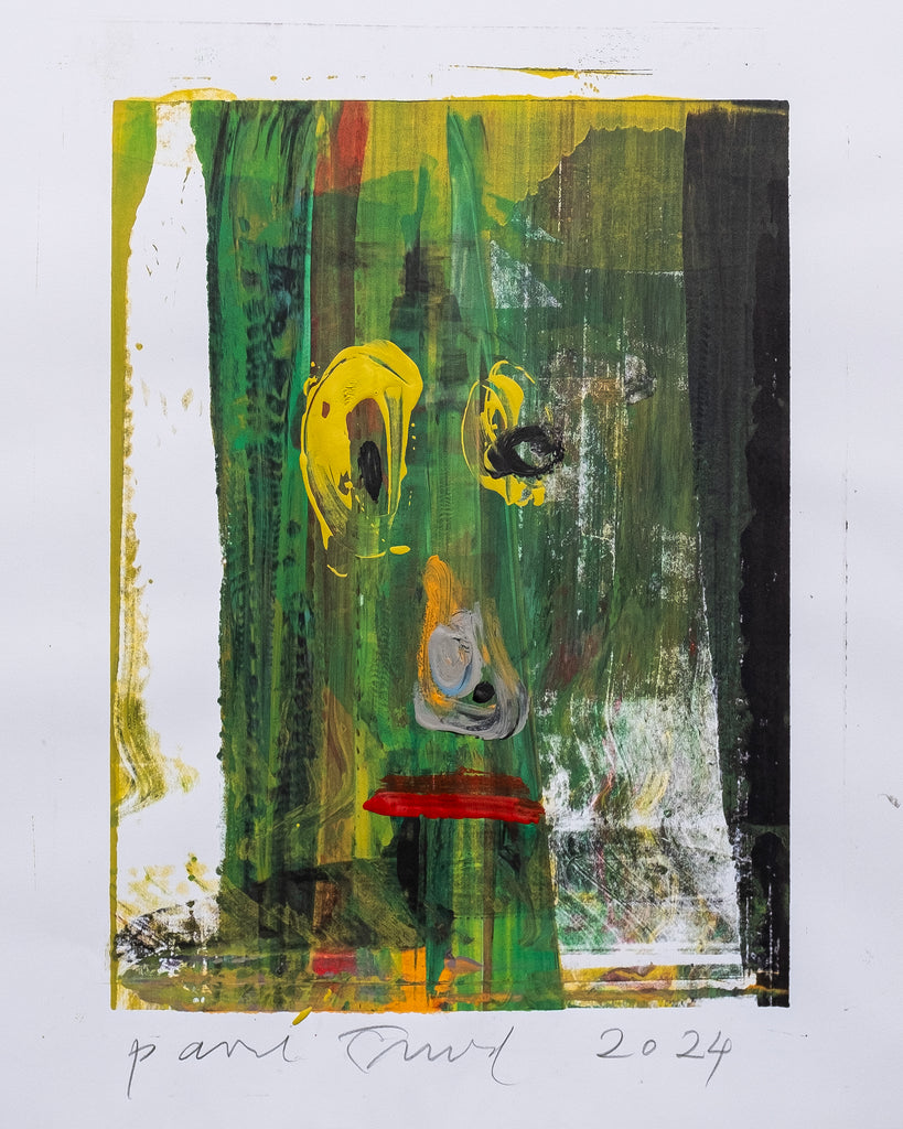 Pavel Šmíd – sítotiskový monotyp – náhled tisku