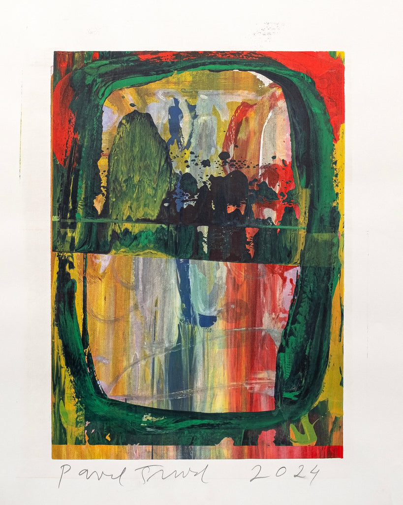 Pavel Šmíd – sítotiskový monotyp – náhled tisku