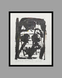 Pavel Šmíd – sítotiskový monotyp – náhled tisku v rámu