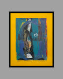 Pavel Šmíd – sítotiskový monotyp – náhled tisku v rámu