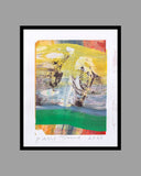 Pavel Šmíd – sítotiskový monotyp – náhled tisku v rámu