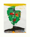 Pavel Šmíd – sítotiskový monotyp – náhled tisku s paspartou