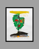 Pavel Šmíd – sítotiskový monotyp – náhled tisku v rámu