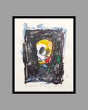 Pavel Šmíd – sítotiskový monotyp – náhled tisku v rámu