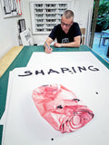 Krištof Kintera – Shaping myself everyday – podepisování giclé tisku ve studiu 44 Print.