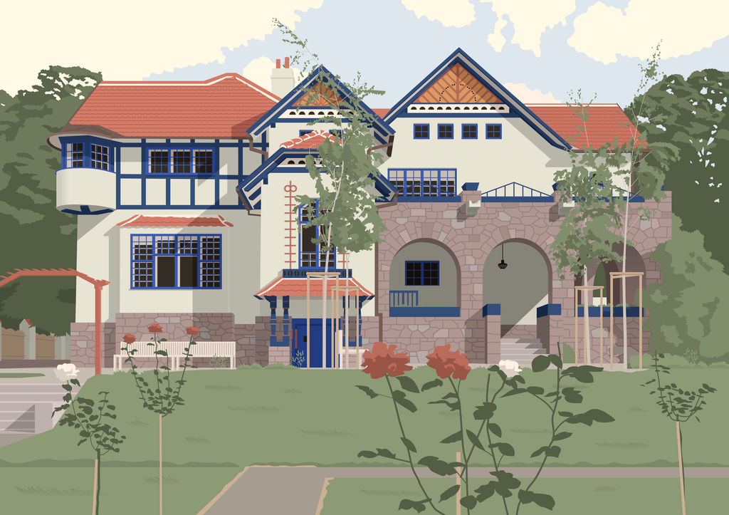 Tisk ilustrace – Jurkovičova vila – náhled