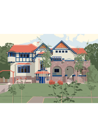 Tisk ilustrace – Jurkovičova vila – náhled