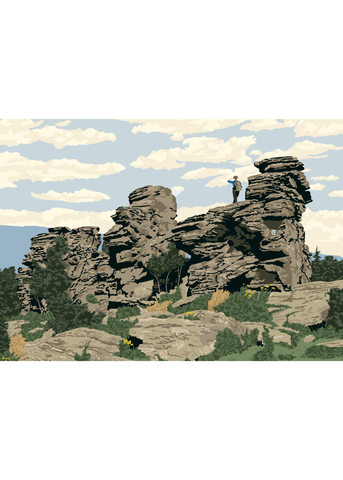 Tisk ilustrace – Obří skály – náhled
