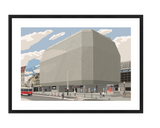 Nová scena – tisk ilustrace – náhled v černém rámu