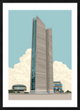 Tisk ilustrace – Ventilační věž Strahov v rámu – náhled
