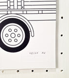 Kristina Ambrozová – Vila Tugendhat interior. Detail sítotiskového plakátu