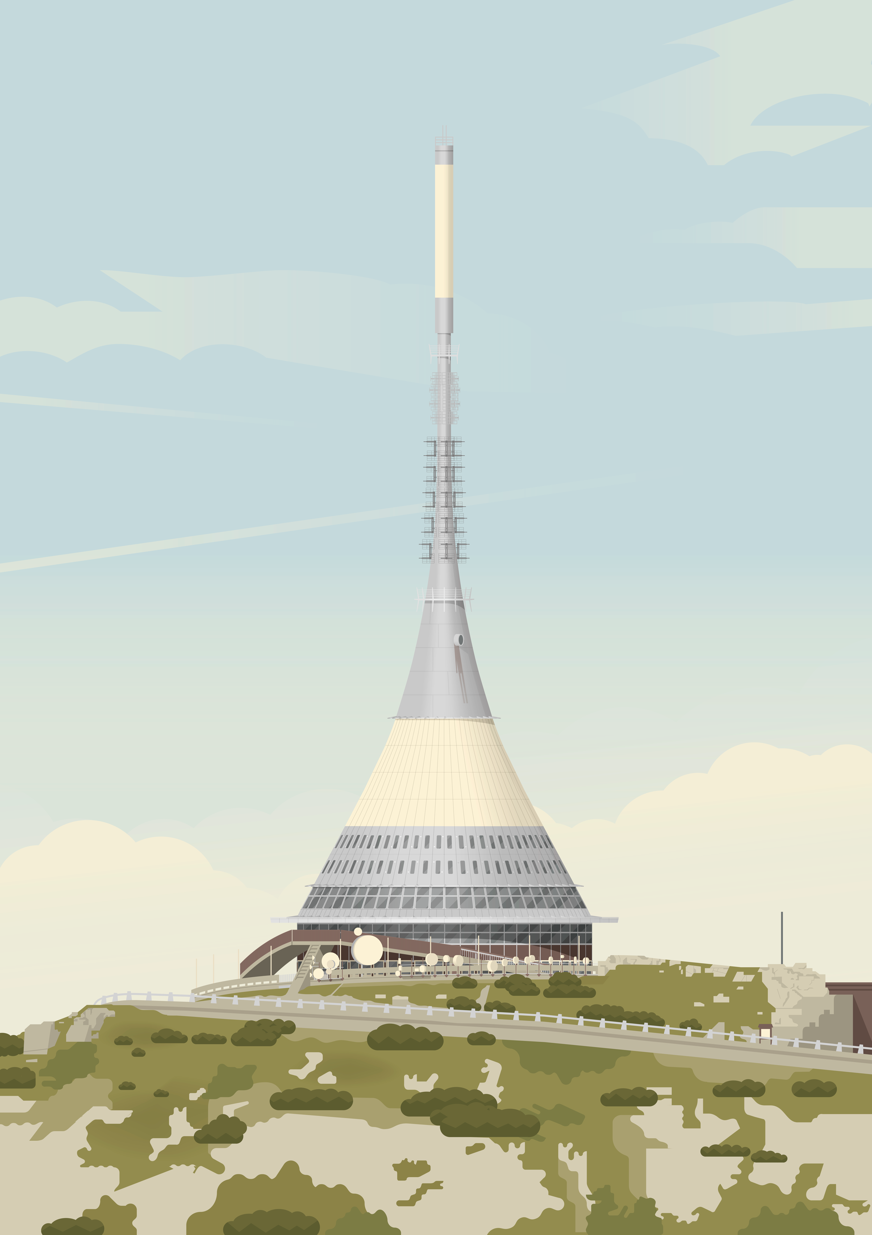 Jan Šrámek – Ještěd : Poster 44 – umění / tisk