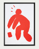 Vladimir 518 : 1062-zarámovaný sítotisk v černém rámu 