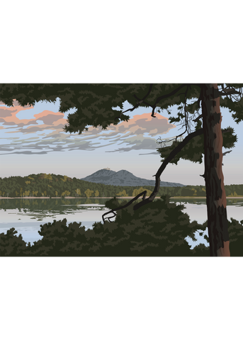 Máchovo jezero - giclée tisk Jana Šrámka - index