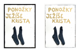 Krištof Kintera – Ponožky Ježíše Krista – giclée tisk v černém a bílém rámu, náhled.