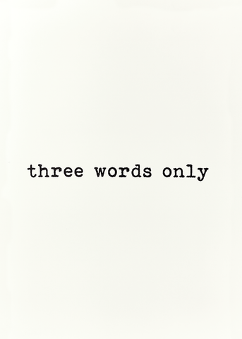 Jiří Valoch - Three words only