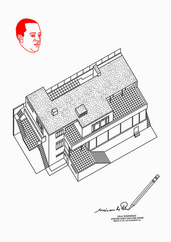 Kristina Ambrozová - Vila Tugendhat. Náhled sítotiskového plakátu.